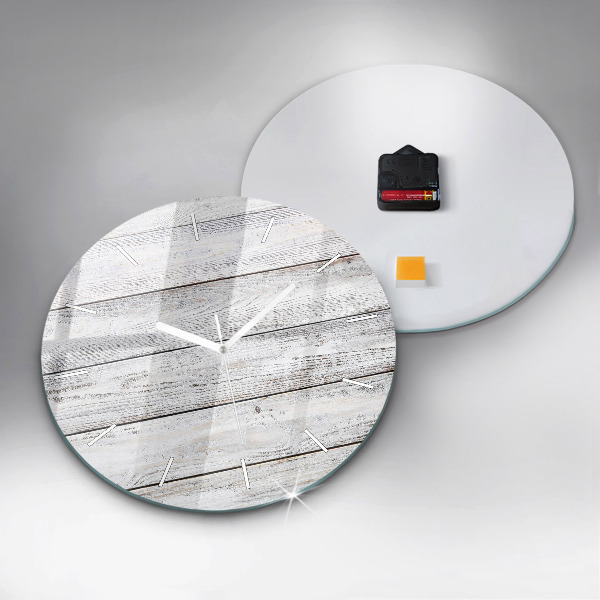 Round glass wall clock Painted boards
