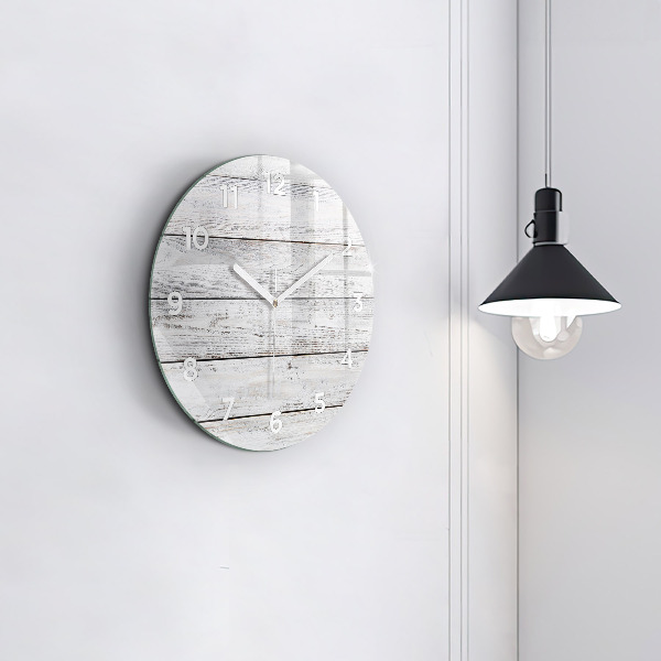 Round glass wall clock Painted boards