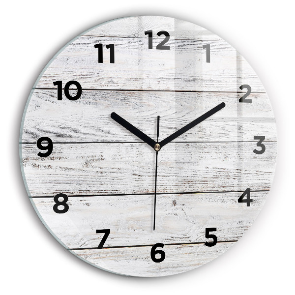 Round glass wall clock Painted boards