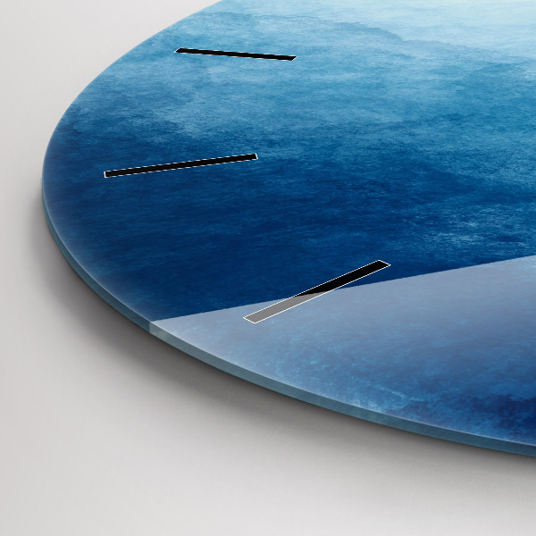 Round glass wall clock Abstraction water