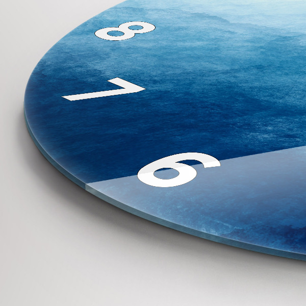 Round glass wall clock Abstraction water