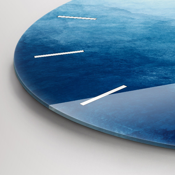 Round glass wall clock Abstraction water