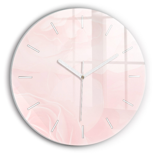 Round glass wall clock Roses