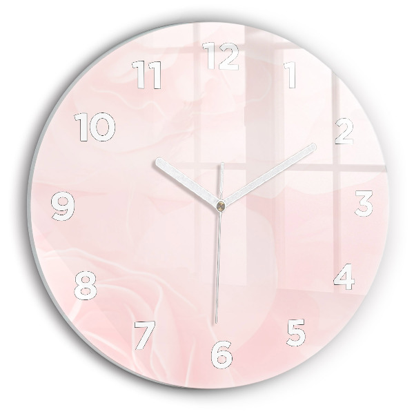 Round glass wall clock Roses