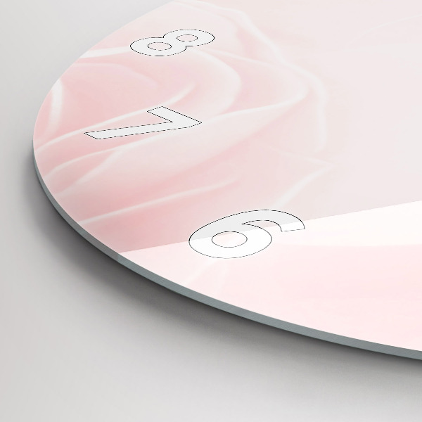 Round glass wall clock Roses