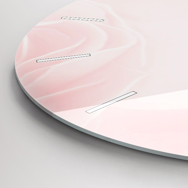 Round glass wall clock Roses