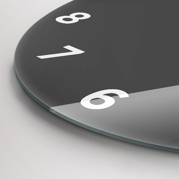 Round glass wall clock Color gray