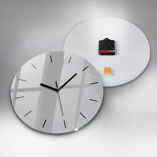 Round glass wall clock Light Gray