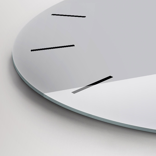 Round glass wall clock Light Gray