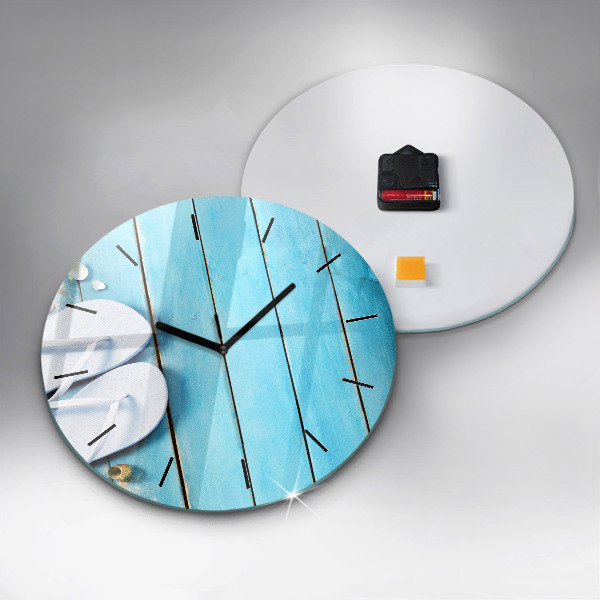 Round glass wall clock Holiday accessories