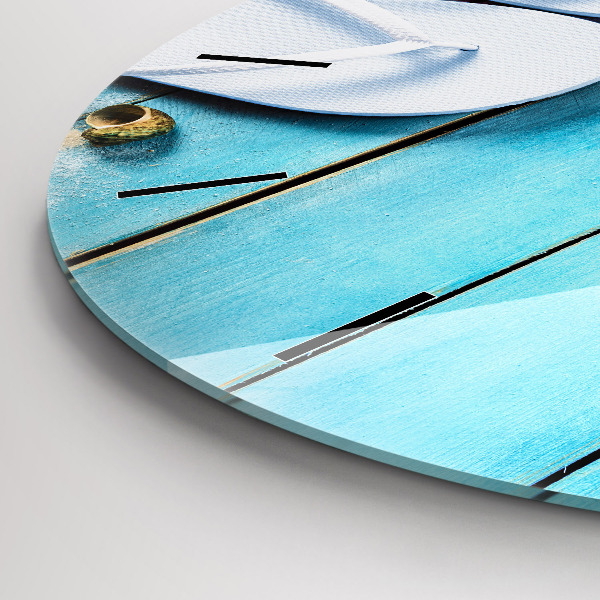 Round glass wall clock Holiday accessories