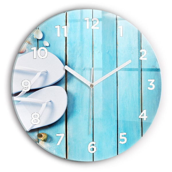 Round glass wall clock Holiday accessories
