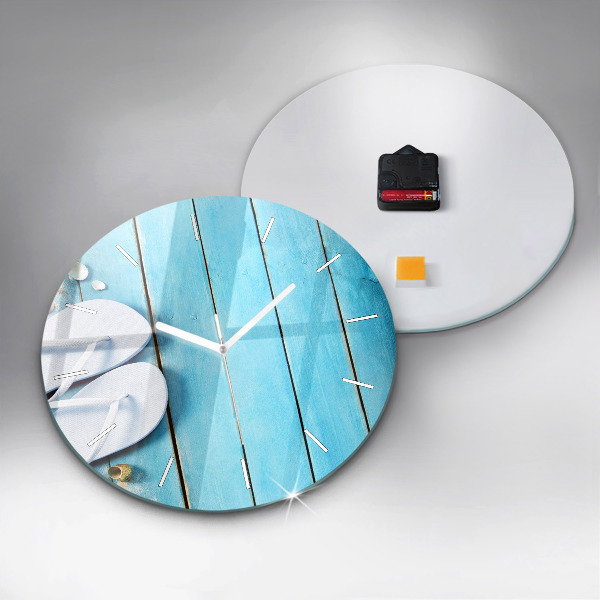 Round glass wall clock Holiday accessories