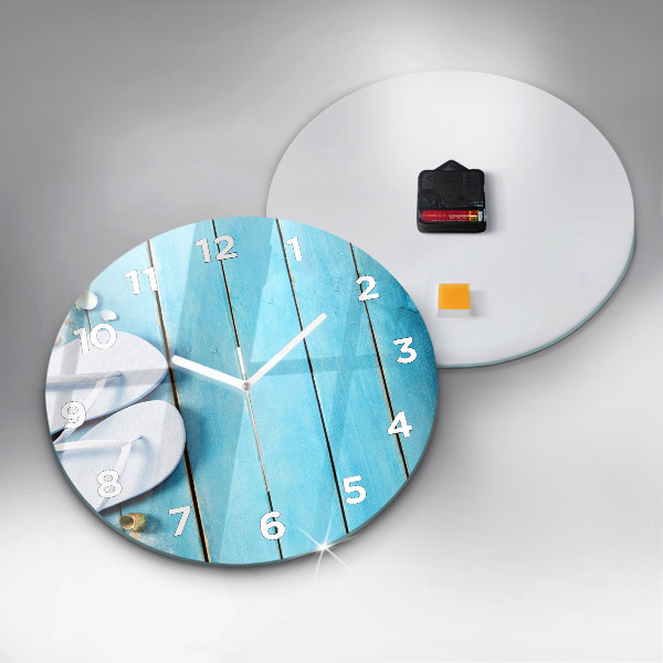 Round glass wall clock Holiday accessories