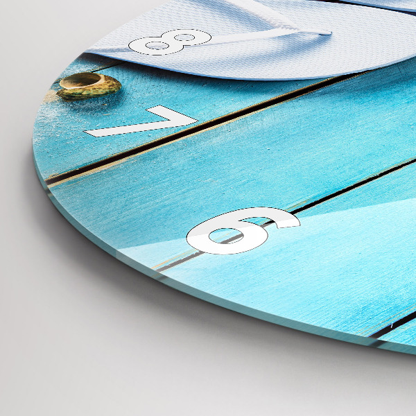 Round glass wall clock Holiday accessories