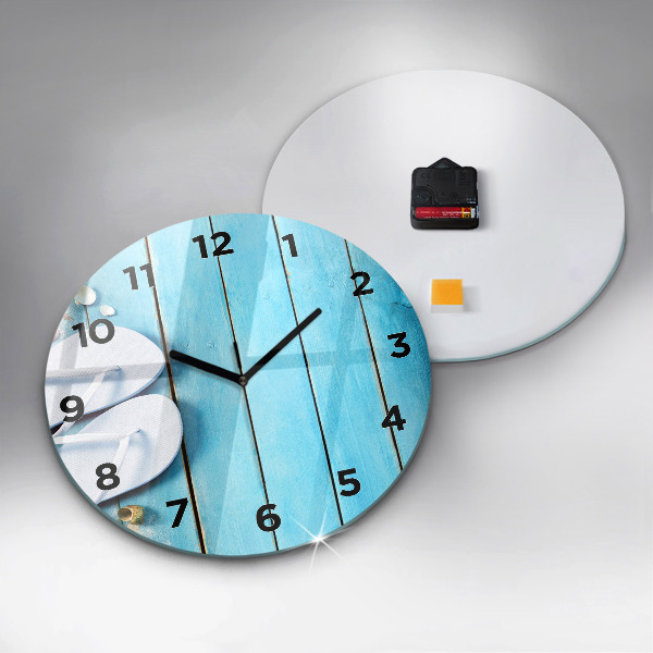 Round glass wall clock Holiday accessories