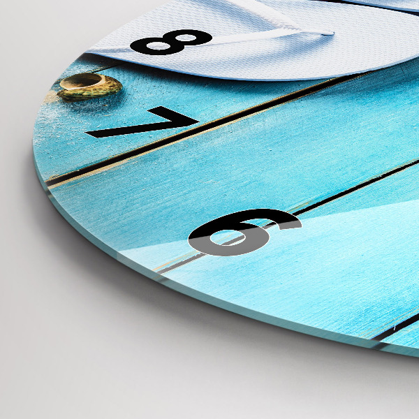 Round glass wall clock Holiday accessories