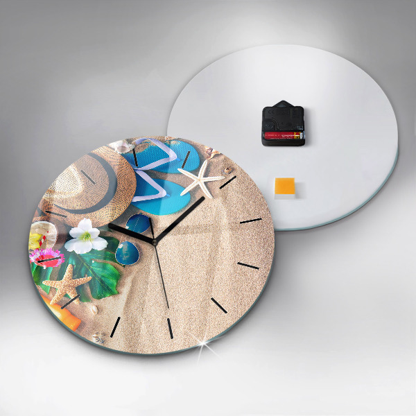 Round glass wall clock Holiday accessories