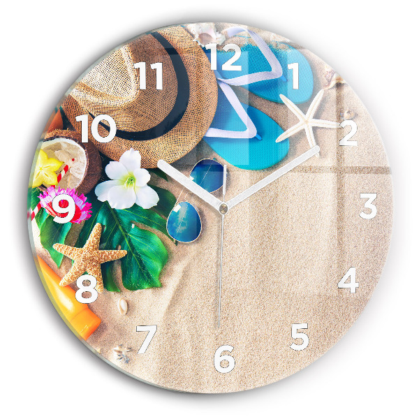 Round glass wall clock Holiday accessories