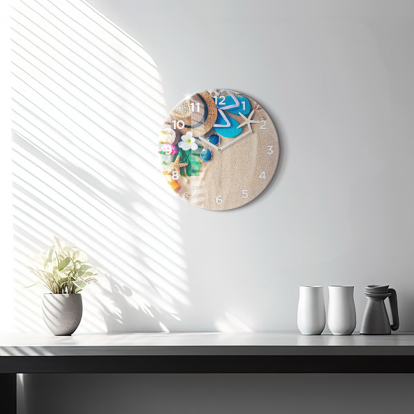 Round glass wall clock Holiday accessories