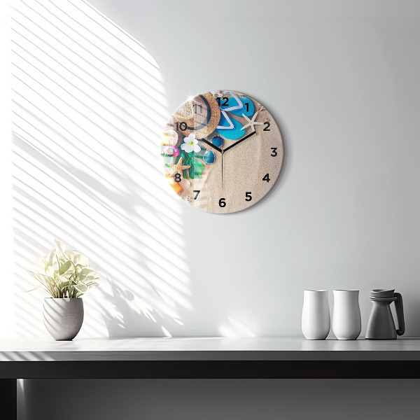 Round glass wall clock Holiday accessories