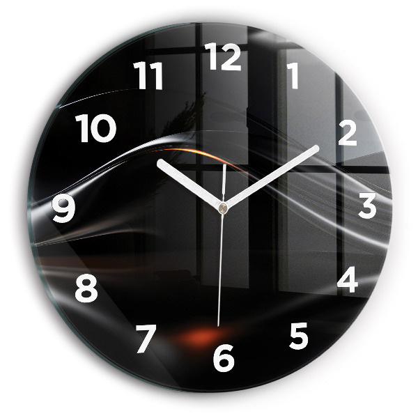 Round glass wall clock Abstraction