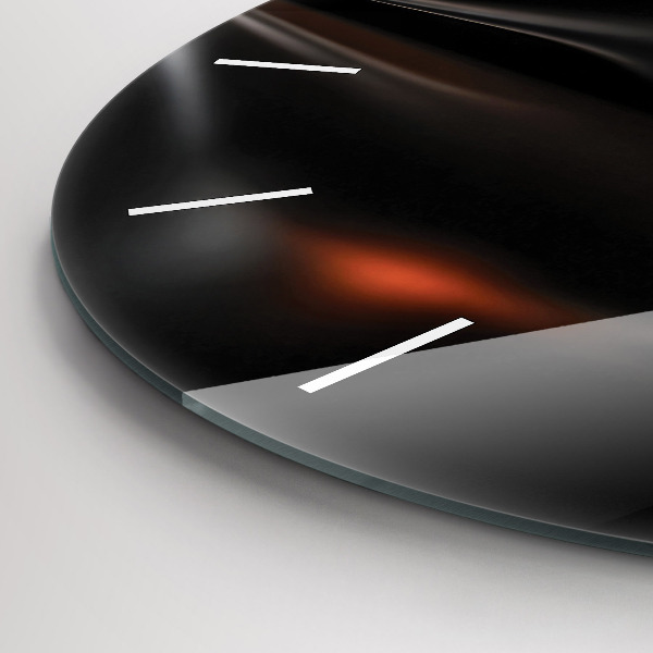 Round glass wall clock Abstraction