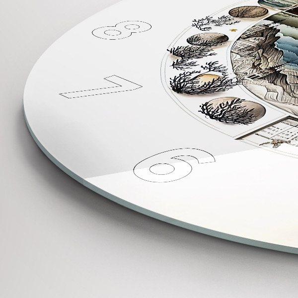 Round glass wall clock Astronomy clock