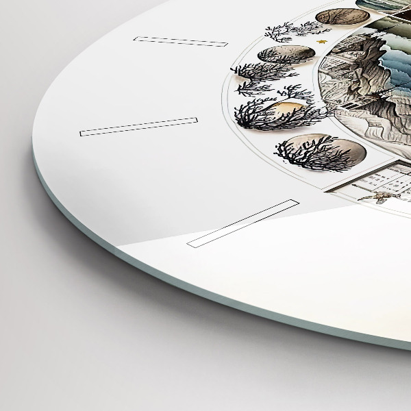 Round glass wall clock Astronomy clock