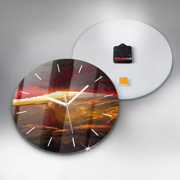 Round glass wall clock Grand Canyon Arizona