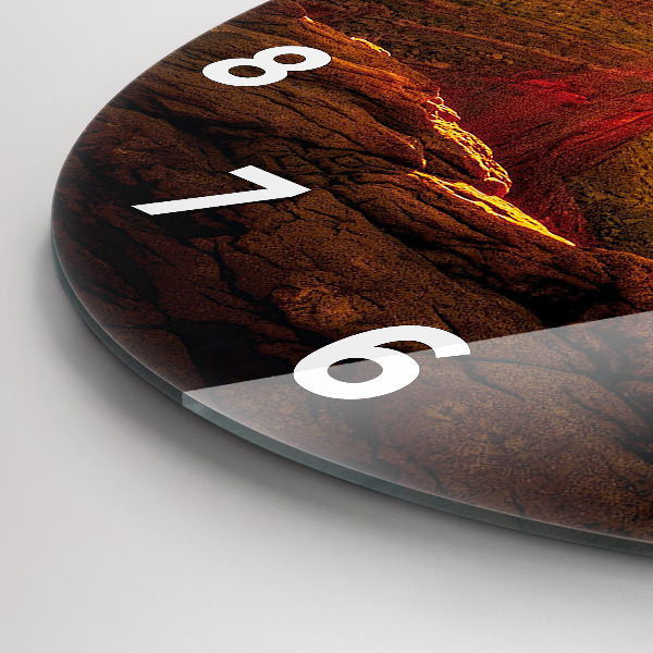 Round glass wall clock Grand Canyon Arizona