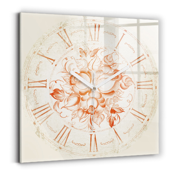 Square kitchen clock Roman motif