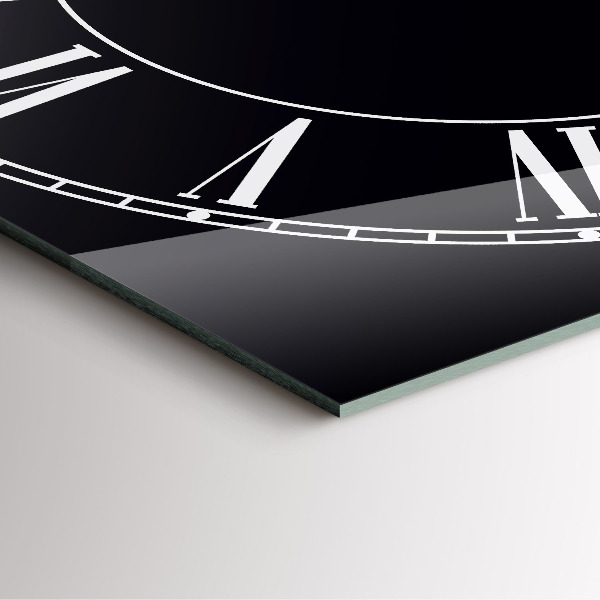 Square kitchen clock Black Roman numerals