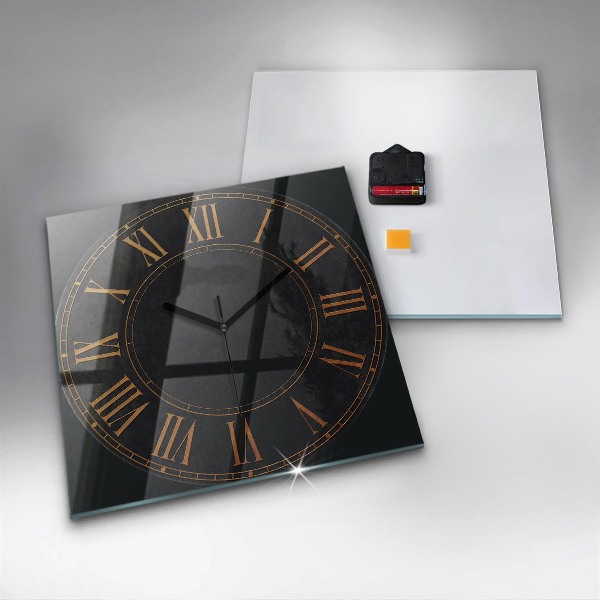 Square kitchen clock Old Roman numerals