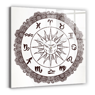 Square kitchen clock Decorative zodiacs