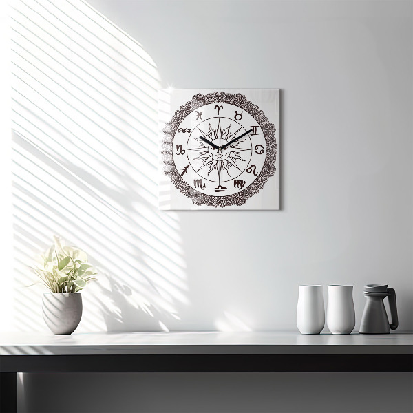 Square kitchen clock Decorative zodiacs