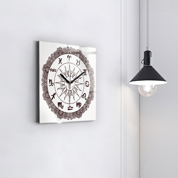 Square kitchen clock Decorative zodiacs