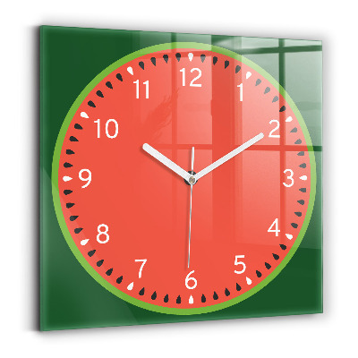 Square kitchen clock Sweet watermelon