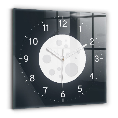 Square kitchen clock Full moon