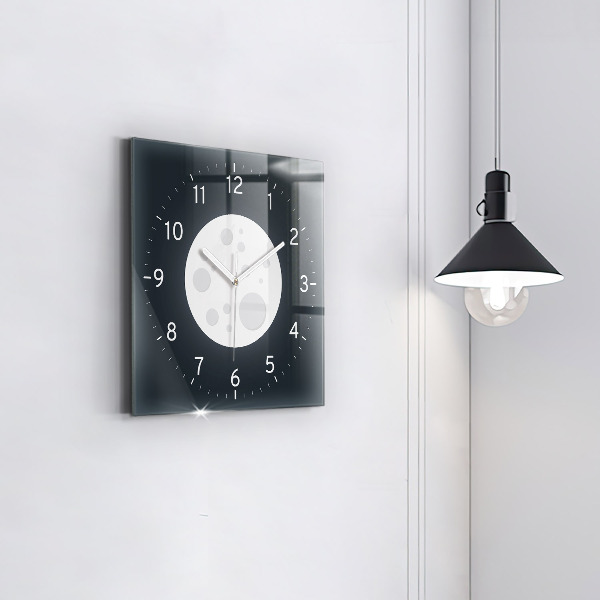 Square kitchen clock Full moon