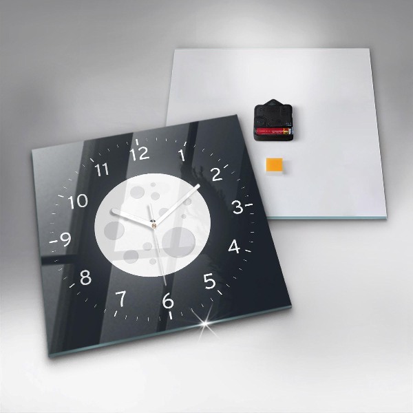Square kitchen clock Full moon