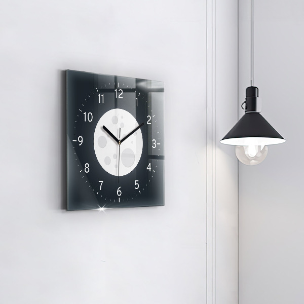 Square kitchen clock Full moon