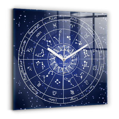 Square kitchen clock Zodiac constellations