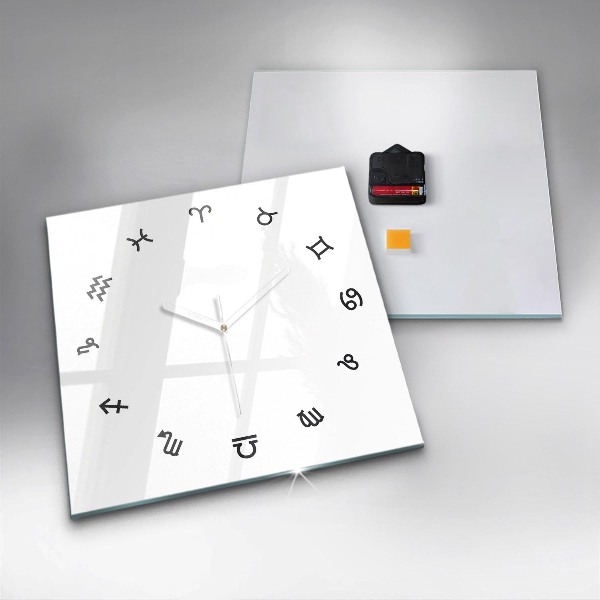 Square kitchen clock Minimalist zodiacs