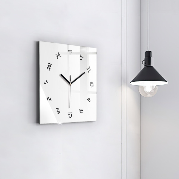 Square kitchen clock Minimalist zodiacs
