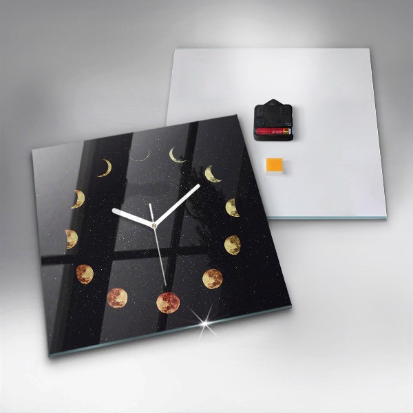 Square kitchen clock Moon phases