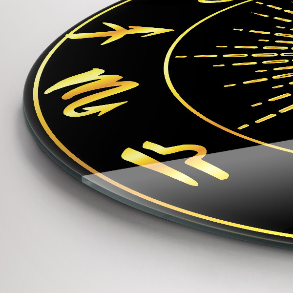 Round wall clock Zodiac Signs