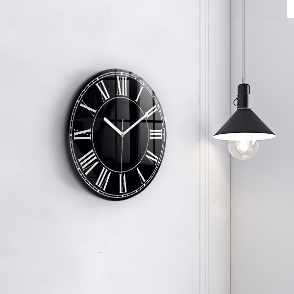 Round wall clock Black Roman Numerals