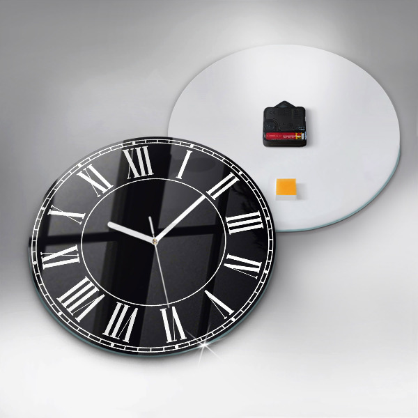 Round wall clock Black Roman Numerals