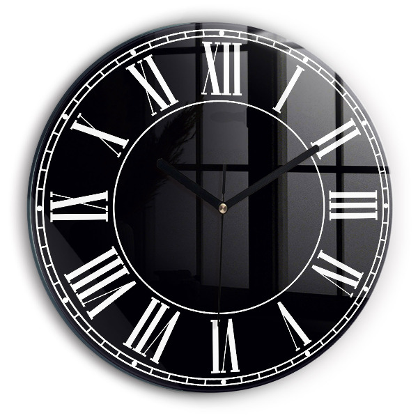 Round wall clock Black Roman Numerals
